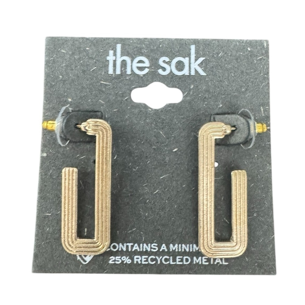 The Sak Gold Toned Geometric Earrings